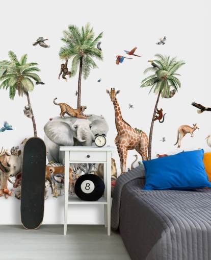 wild animals under palm trees wallpaper wild animals under palm trees wallpaper