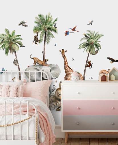 vilda djur under palmer tapet vilda djur under palmer tapet