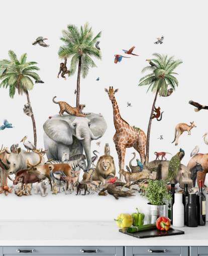 wild animals under palm trees wallpaper wild animals under palm trees wallpaper