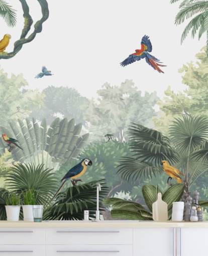 papier peint perroquet de la jungle tropicale papier peint perroquet de la jungle tropicale