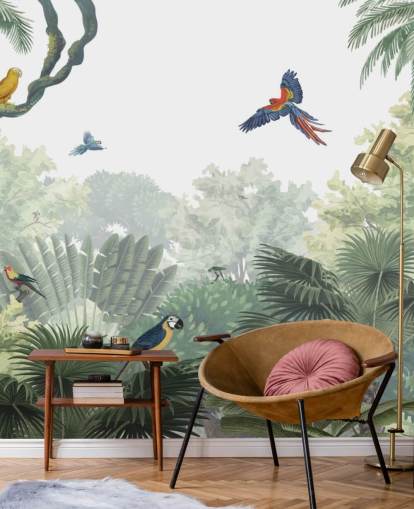 papier peint perroquet de la jungle tropicale papier peint perroquet de la jungle tropicale