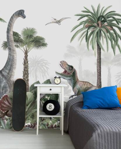 dinosaurussen in jungle behang