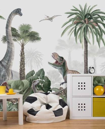 dinosaures dans la jungle fond d'écran