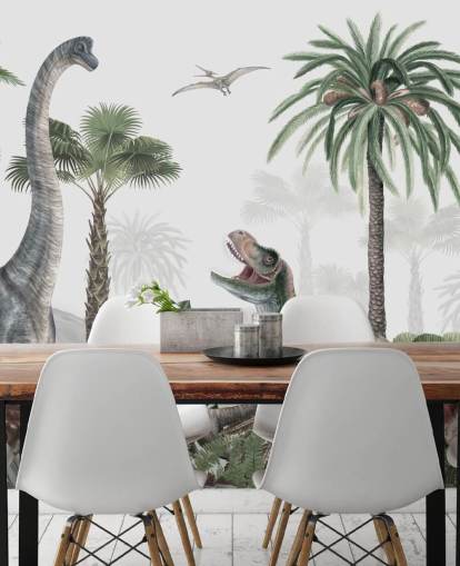dinosaurs in jungle wallpaper