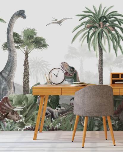 papel de parede dinossauros na selva