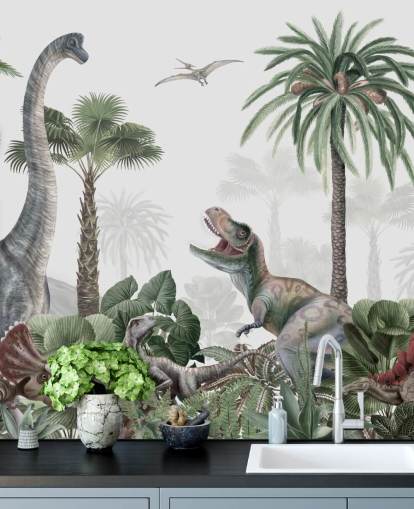 dinosaurukset viidakossa tapetti dinosaurukset viidakossa tapetti