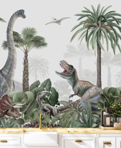 dinosaurs in jungle wallpaper dinosaurs in jungle wallpaper