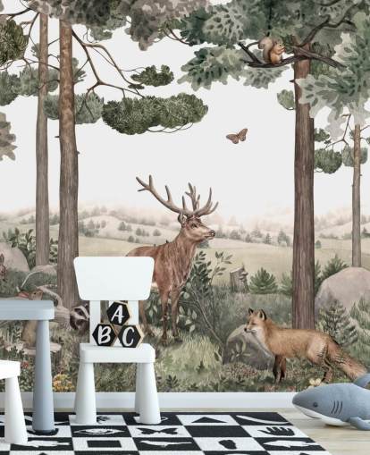 animais da floresta no papel de parede da floresta animais da floresta no papel de parede da floresta