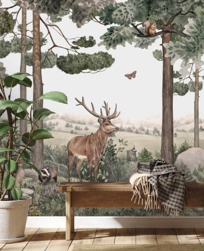 skovdyr i skov tapet skovdyr i skov tapet