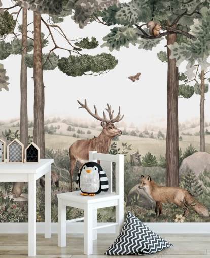  papier peint animaux des bois dans la forêt 