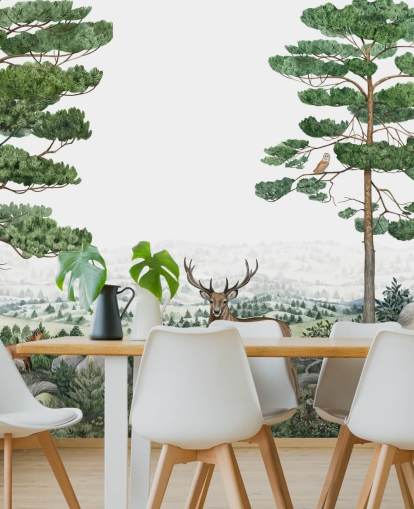 woodland animals wallpaper