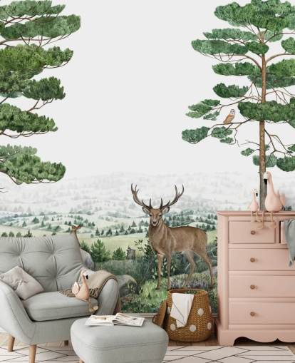 woodland animals wallpaper