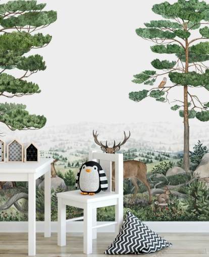 woodland animals wallpaper