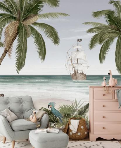 papel de parede de ilha tropical