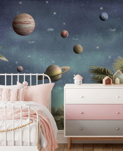 planeten boven de jungle behang planeten boven de jungle behang