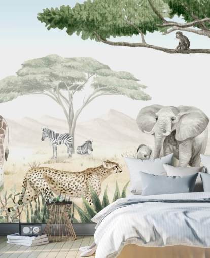 papel pintado de animales del bosque