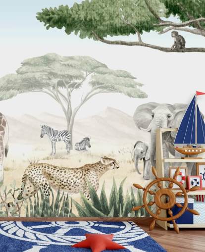 papel pintado de animales del bosque