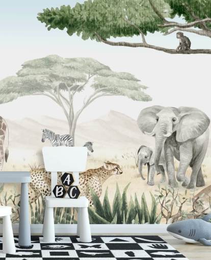 behang met dieren in het bos behang met dieren in het bos