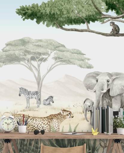 papel pintado de animales del bosque