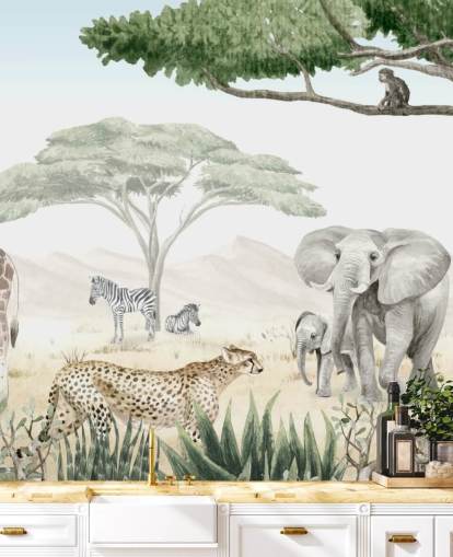 papel pintado de animales del bosque