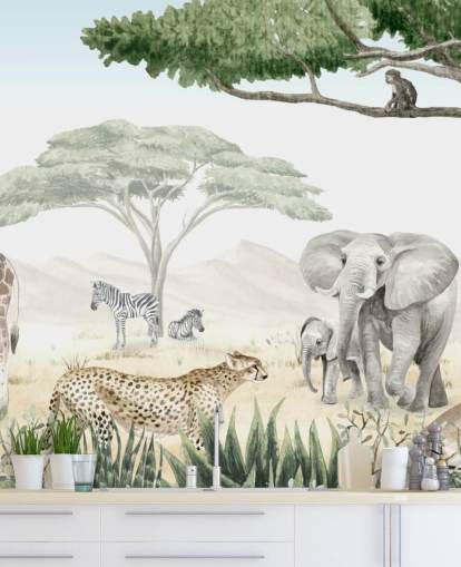 papel pintado de animales del bosque