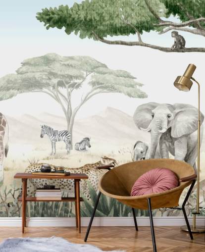 papel pintado de animales del bosque