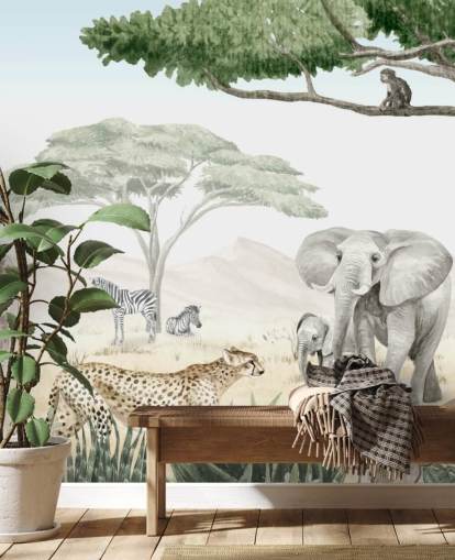 woodland animal wallpaper