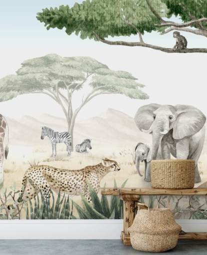 woodland animal wallpaper