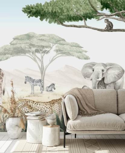 woodland animal wallpaper