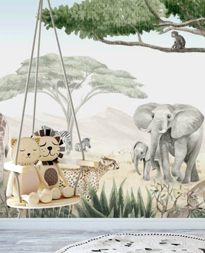 papier peint animalier des bois