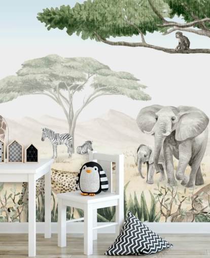 woodland animal wallpaper