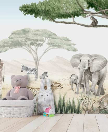 papel pintado de animales del bosque