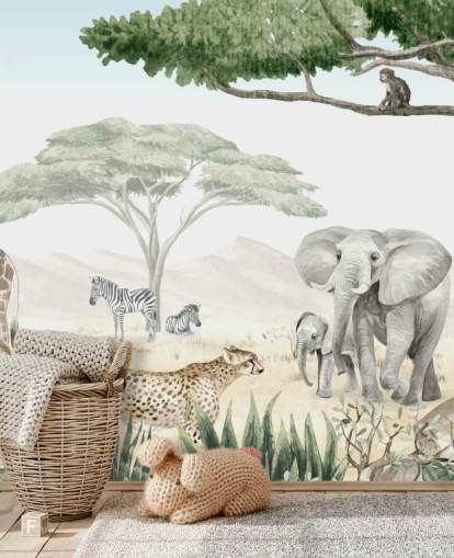 woodland animal wallpaper