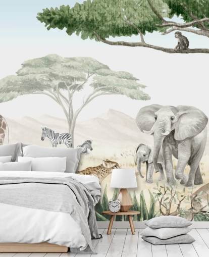 woodland animal wallpaper