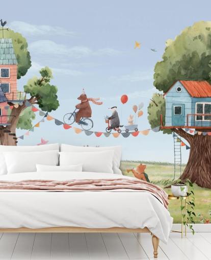 papel pintado de animales de vivero y casas papel pintado de animales de vivero y casas