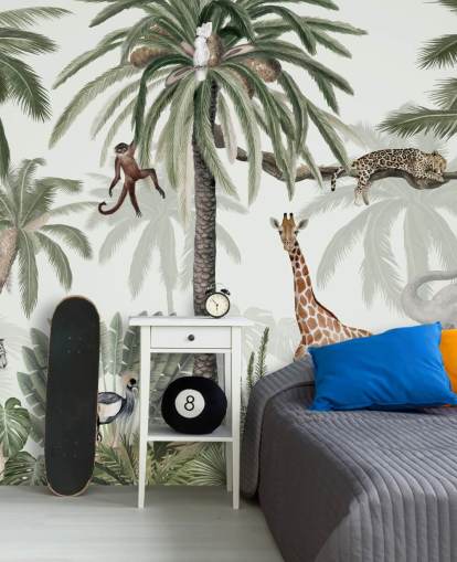 safari dieren behang