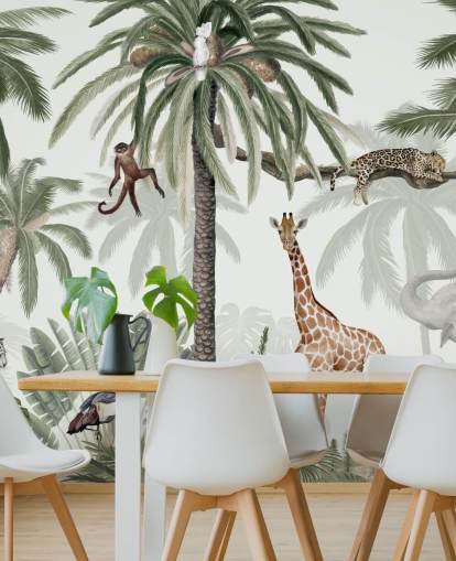 safari dieren behang