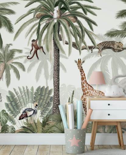 safari dieren behang