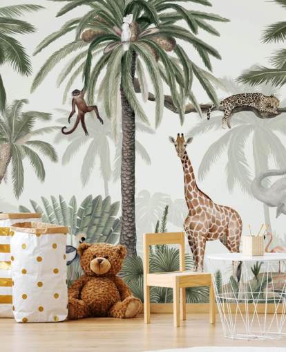 safari dieren behang