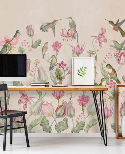 papel de parede bonito tulipas e beija-flores papel de parede bonito tulipas e beija-flores