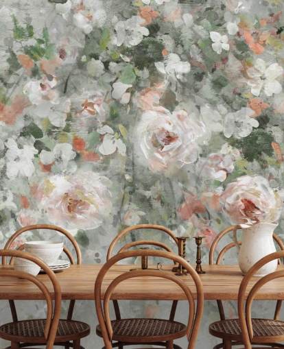 pastel lyserøde blomster tapet