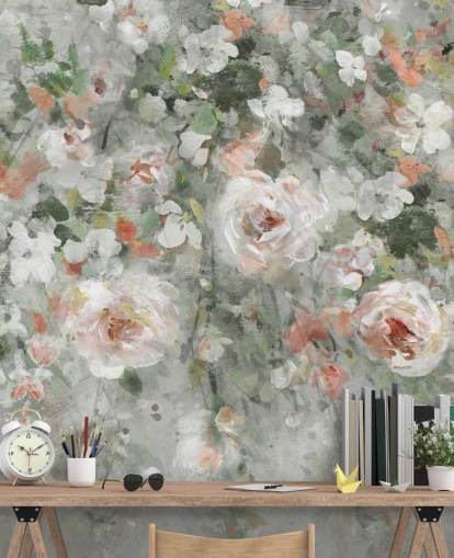 pastell rosa blommor tapeter