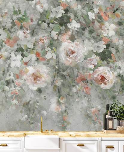 pastell rosa blomster tapet pastell rosa blomster tapet