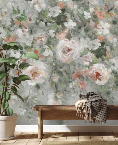 pastell rosa blomster tapet pastell rosa blomster tapet