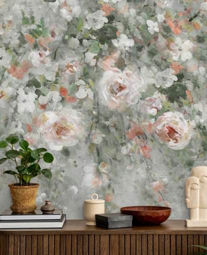 pastel pink flowers wallpaper