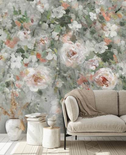 pastel pink flowers wallpaper