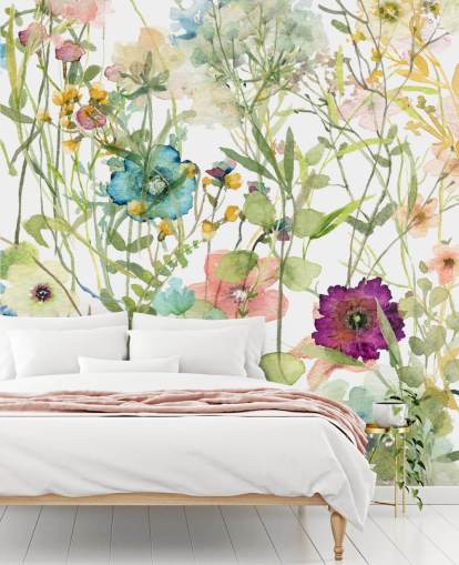 papier peint floral coloré