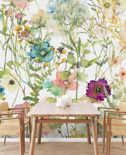 colourful floral wallpaper