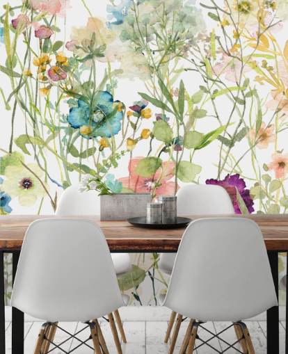 colourful floral wallpaper