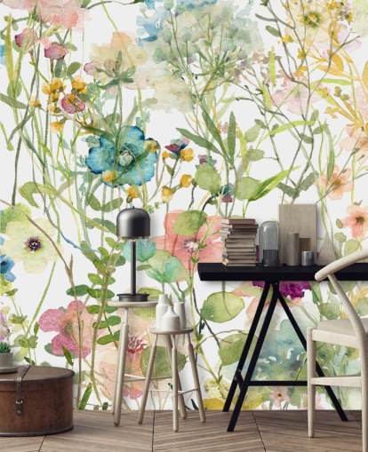 colourful floral wallpaper